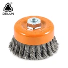4 -inch gedraaide geknoopte draadbekerborstel Duurzaam type